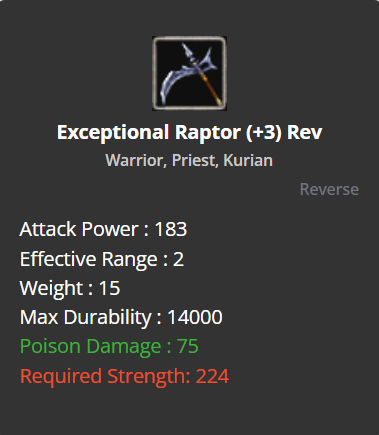 Exceptional Raptor +3 (Reverse)