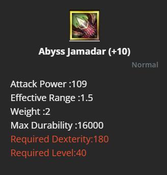 Abyss Jamadar +10